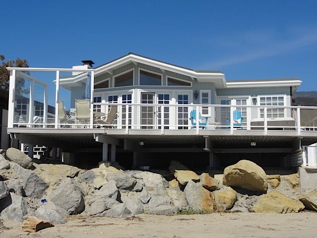 View of the home from the beach