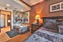 Master bedroom with king bed and jetted tub