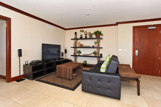 Second Living Area with a Large Flat Screen TV