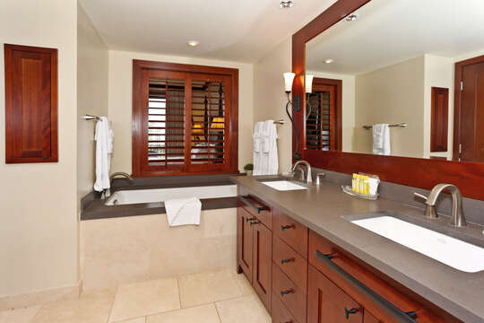 Master Bath with Walk-in Shower and large Soaking Tub