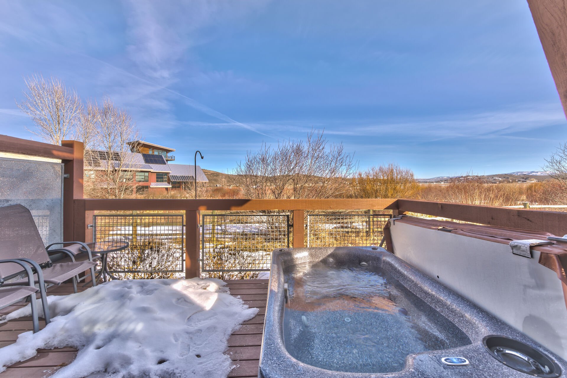 2-Person Hot Tub on Lower Deck with Swaner Preserve and Mountain Views