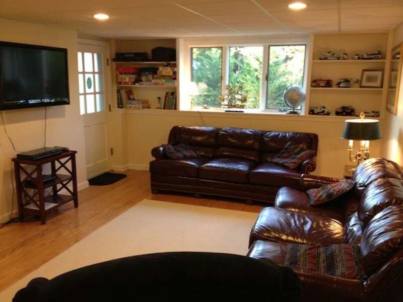 Lower Level with Flat Screen -13 Monomoy Circle- Chatham- Cape Cod- New England Vacation Rentals