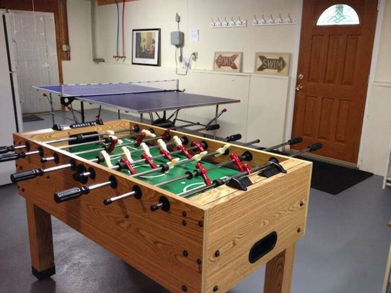 Lower level with Ping Pong and Fooseball - 13 Monomoy Circle- Chatham- Cape Cod- New England Vacation Rentals