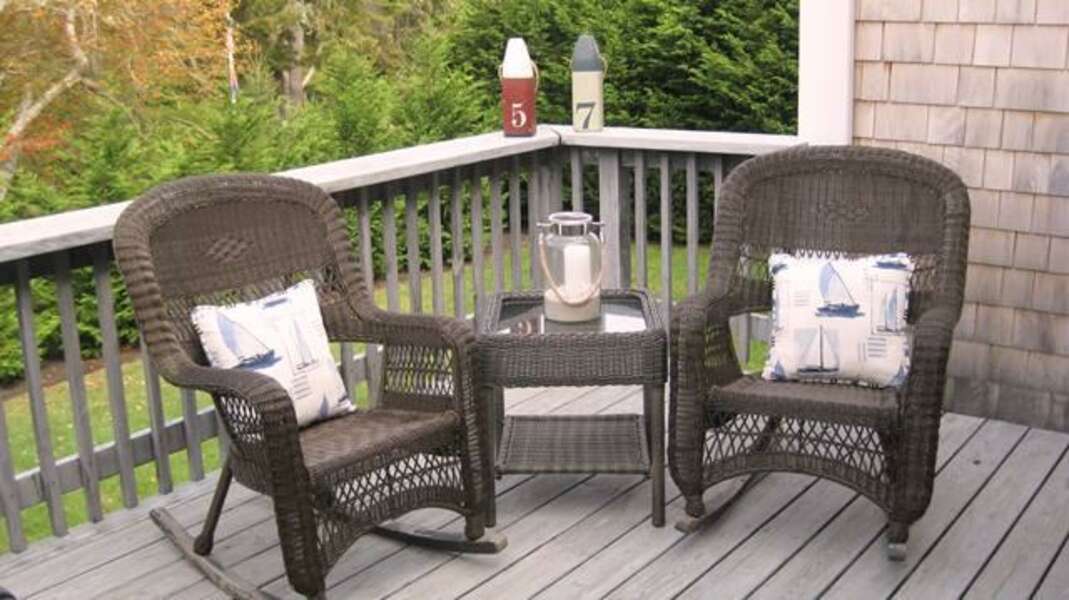 Extra seating on the deck - 13 Monomoy Circle- Chatham- Cape Cod- New England Vacation Rentals