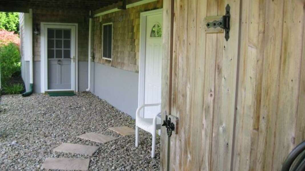 Enclosed Outdoor Shower -13 Monomoy Circle- Chatham- Cape Cod- New England Vacation Rentals