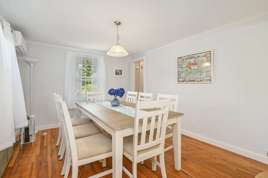 Dining room with seating for 8-54 Hiawatha Road Harwich Port Cape Cod New England Vacation Rentals