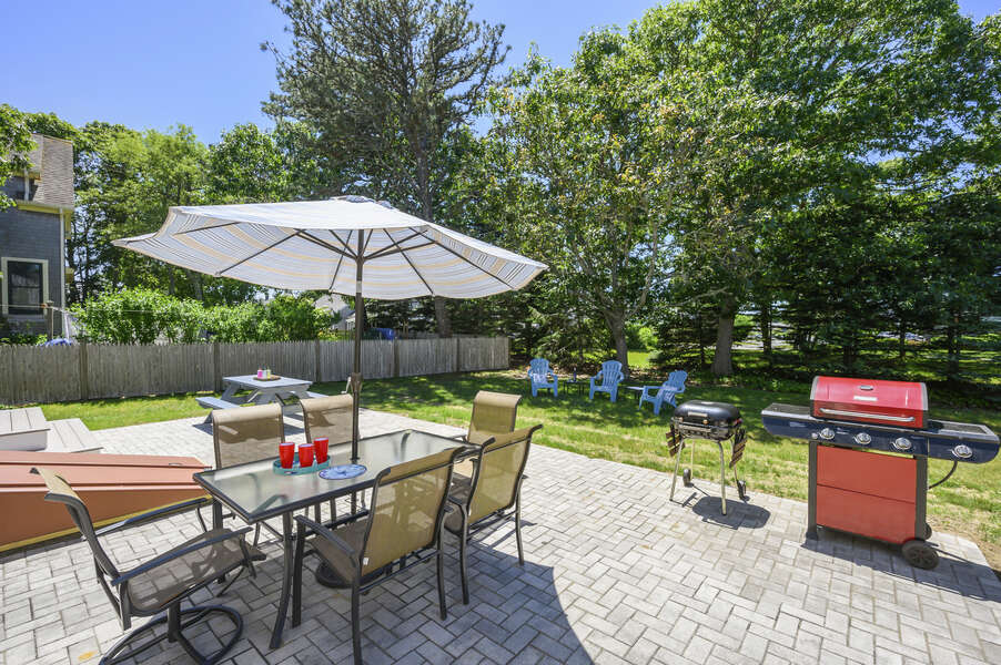 New patio , grill , table and more at-54 Hiawatha Road Harwich Port Cape Cod New England Vacation Rentals