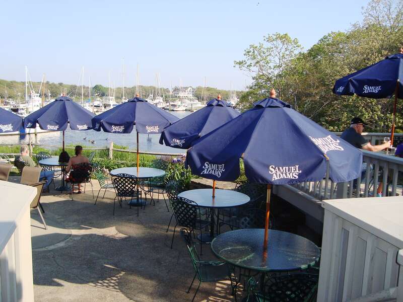 Enjoy outdoor dining at Brax Landing a quick drive from the home - South Harwich Cape Cod New England Vacation Rentals