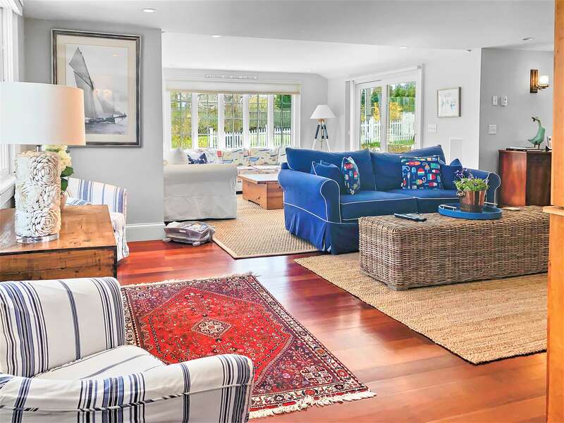 Spacious open living area with plenty of seating - 14 Hallett Lane -Chatham- Cape Cod- New England Vacation Rentals