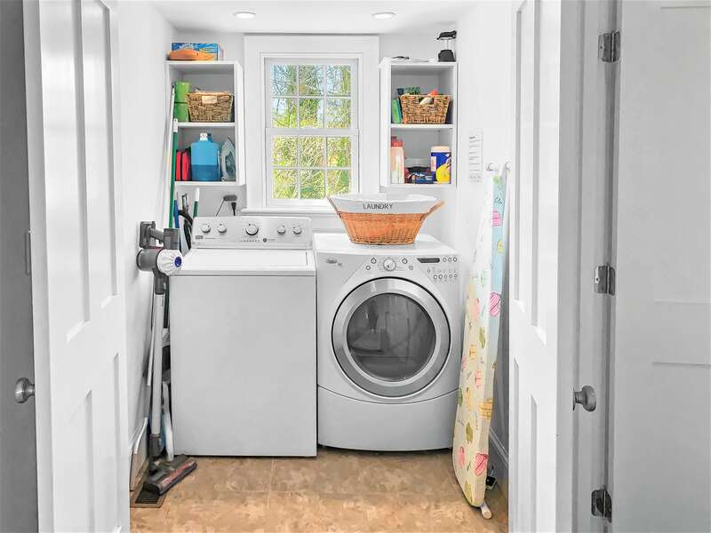 Laundry room just behind the double doors main floor- 14 with breakfast bar - 14 Hallett Lane -Chatham- Cape Cod- New England Vacation Rentals