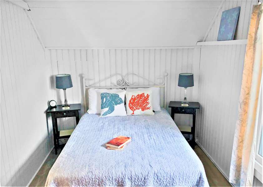 Bedroom #3 with Double bed and ceiling fan - 17 Ocean Avenue Harwich Port Cape Cod New England Vacation Rentals
