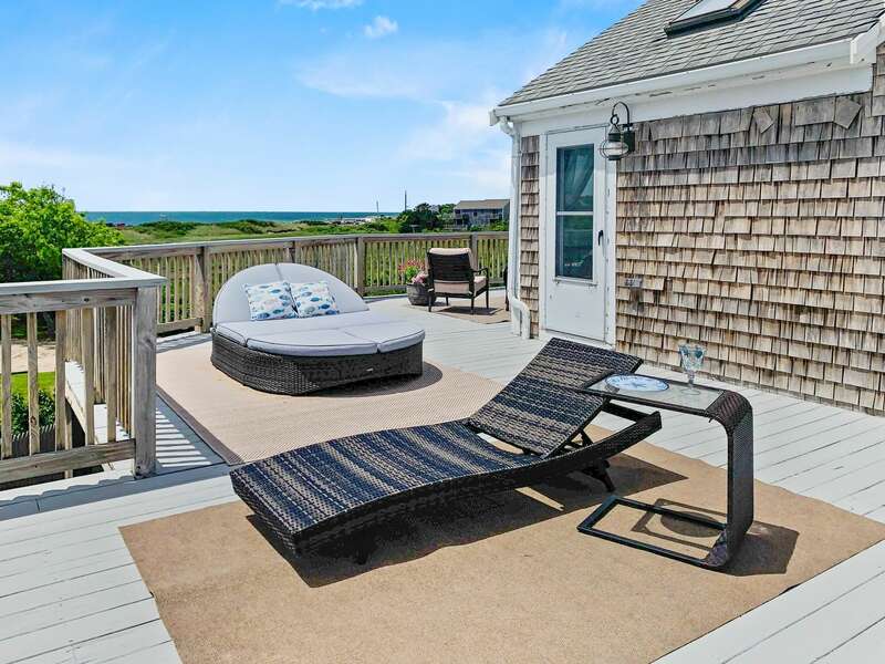Deck with expansive ocean views at 19 Bob White Lane South Harwich Cape Cod New England Vacation Rentals