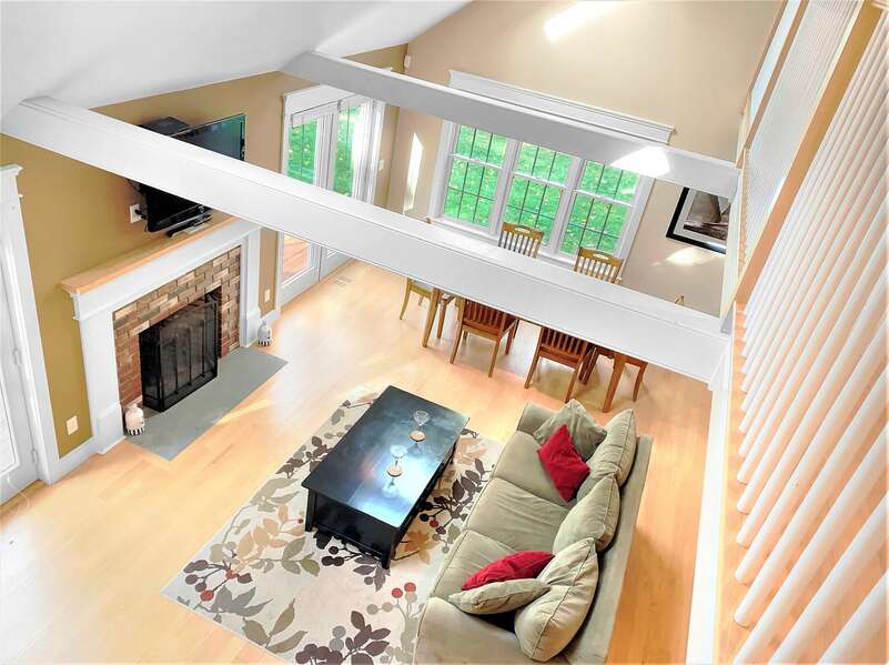 View of the first floor from the loft area -  22 Charlene Lane- Harwich- Cape Cod- New England Vacation Rentals