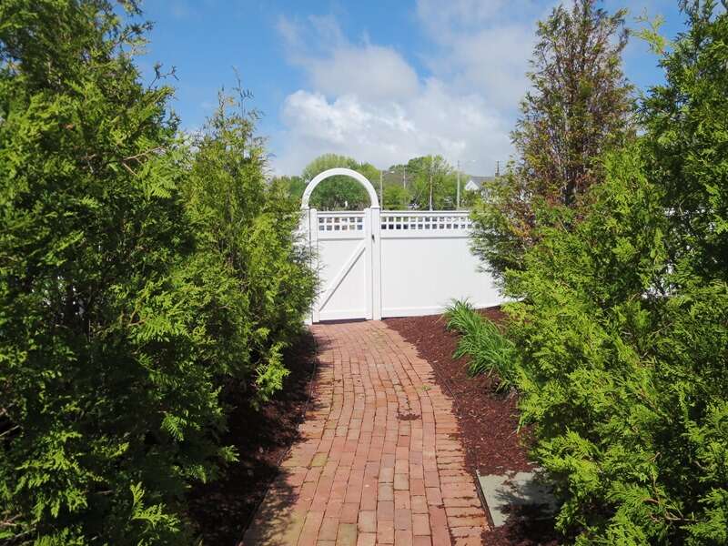 Gate to shops, dining, and Oyster Pond - 32 Bearses By Way- Chatham Cape Cod New England Vacation Rentals