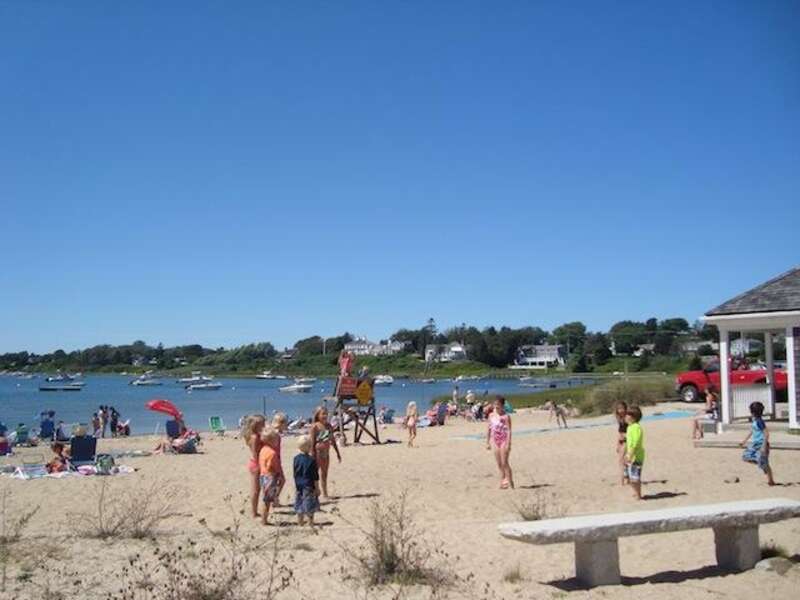 Oyster Pond Beach. Go out the back gate, cross the parking lot, and you are at the beach! - Chatham Cape Cod New England Vacation Rentals