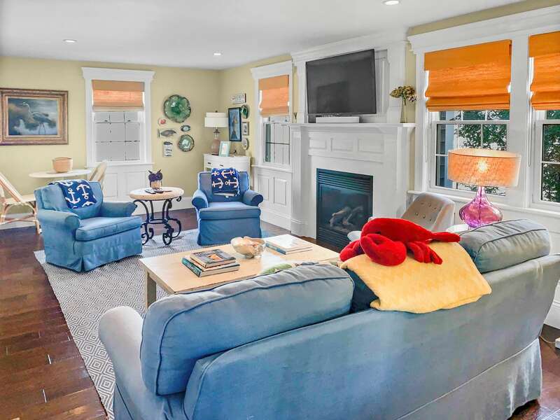 Open living room. The home has WiFi & Central AC throughout - 32 Bearses By Way- Chatham Cape Cod New England Vacation Rentals
