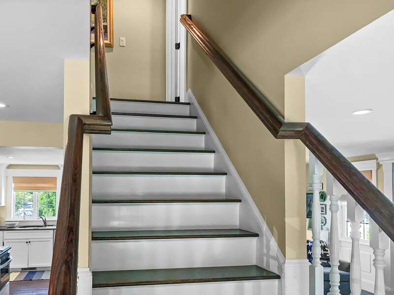 Stairs to second floor with all 3 bedrooms- 32 Bearses By Way- Chatham Cape Cod New England Vacation Rentals