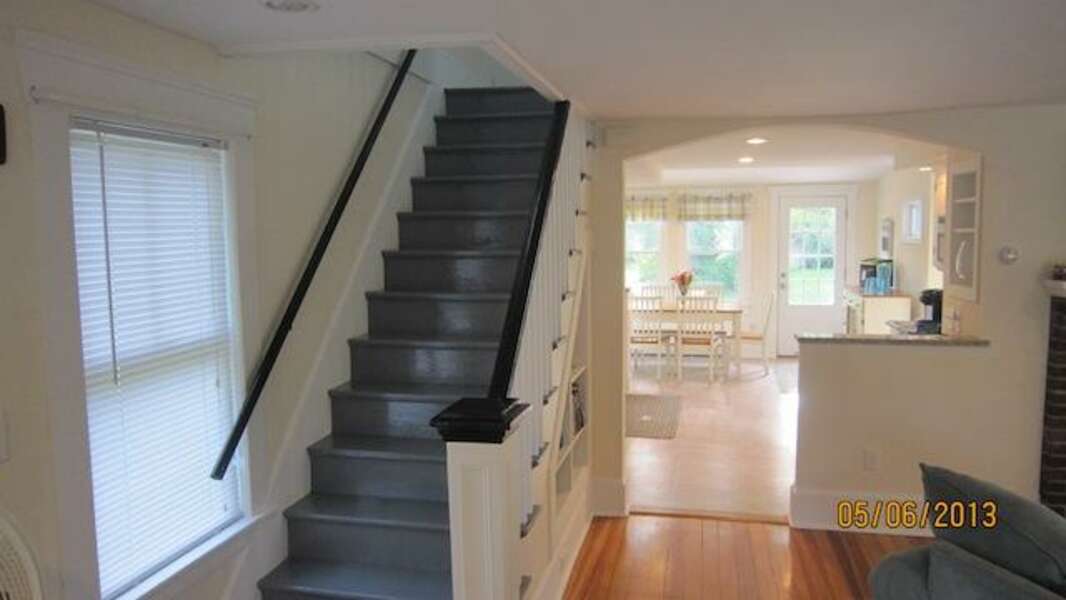 Stairs to the second floor - 36 Cross Street Harwich Port Cape Cod New England Vacation Rentals