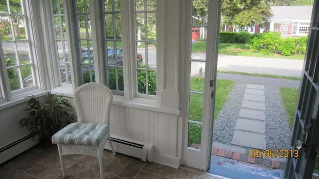 Relax here on the sunporch - 36 Cross Street Harwich Port Cape Cod New England Vacation Rentals