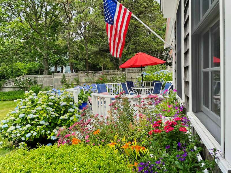 Enjoy the beautiful plantings surrounding the home - 58 Longs Lane Chatham Cape Cod New England Vacation Rentals