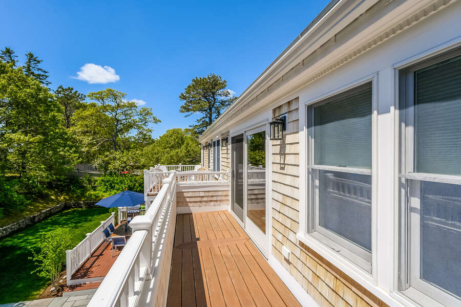 Deck over look off bedroom #2-93 Bucks Creek Road Chatham Cape Cod New England Vacation Rentals