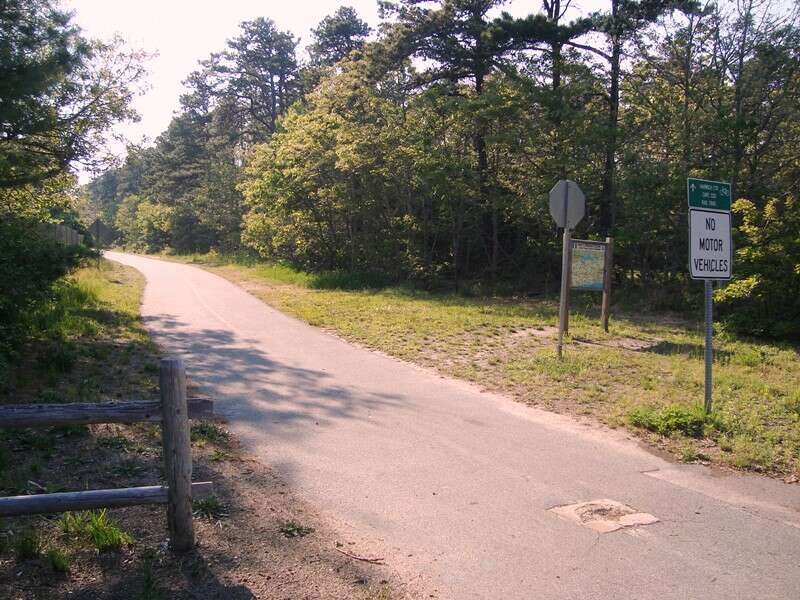 Entrance onto the bike path on Depot - Just 1.3 Mile away. - South Harwich Cape Cod New England Vacation Rentals