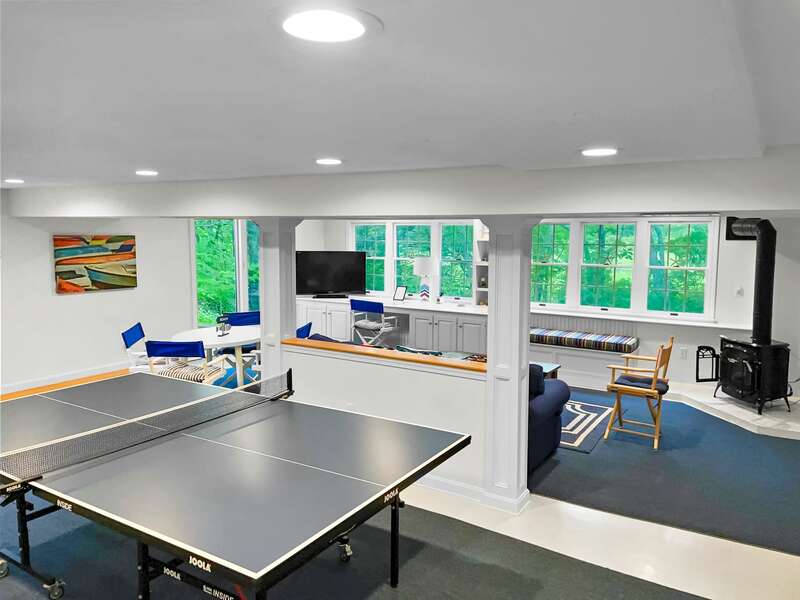 Lower Level Game Room-With  Ping Pong table 138 Soundview Avenue Chatham Cape Cod New England Vacation Rentals