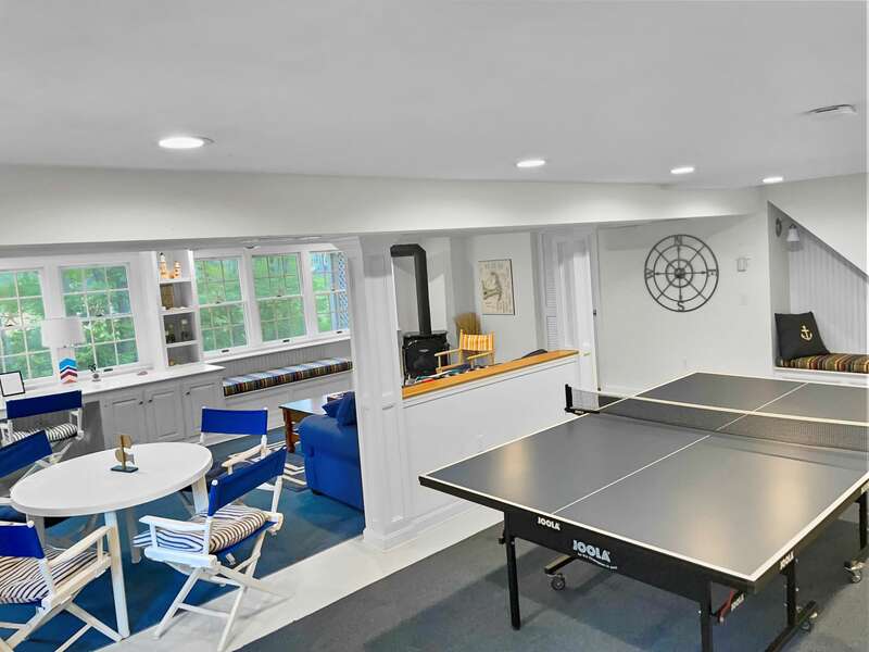 Lower Level Game Room-With  Ping Pong table 138 Soundview Avenue Chatham Cape Cod New England Vacation Rentals