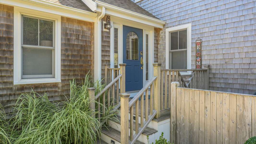 Entrance to Home from the Driveway. 201 Main Street Chatham Cape Cod New England Vacation Rentals