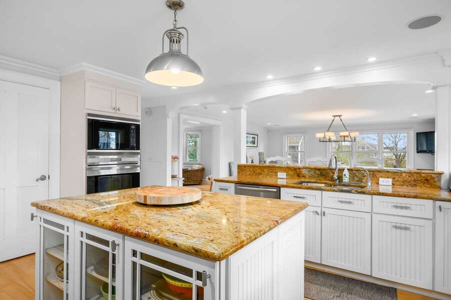 View to the dining area from the spacious and well appointed kitchen  - 201 Main Street Chatham Cape Cod - Sandpiper - NEVR