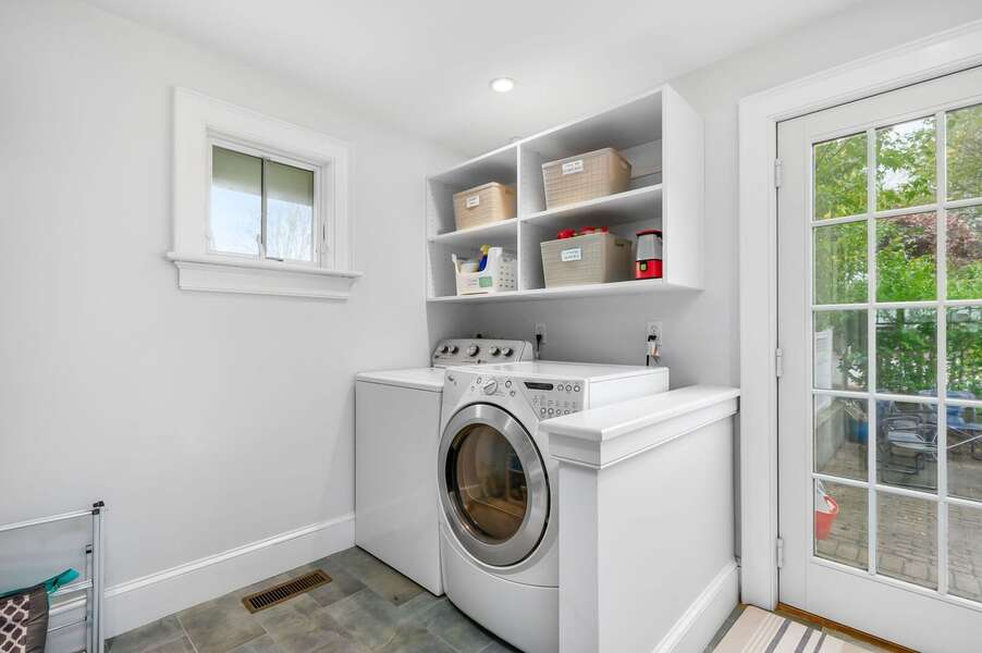 Laundry room past kitchen with convenient entrance to backyard - 201 Main Street Chatham Cape Cod - Sandpiper - NEVR