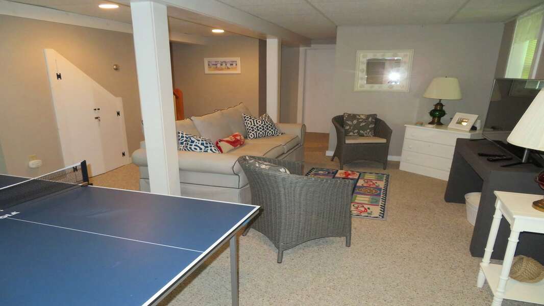 Nice extra space, the couch is a pull out for extra sleeping! -14 Capri Lane -Chatham Cape Cod- New England Vacation Rentals