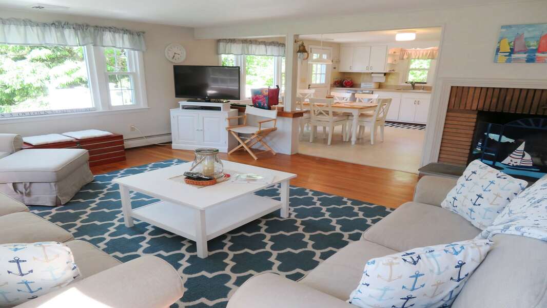 Spacious Living with flat screen TV - 14 Capri Lane -Chatham Cape Cod- New England Vacation Rentals