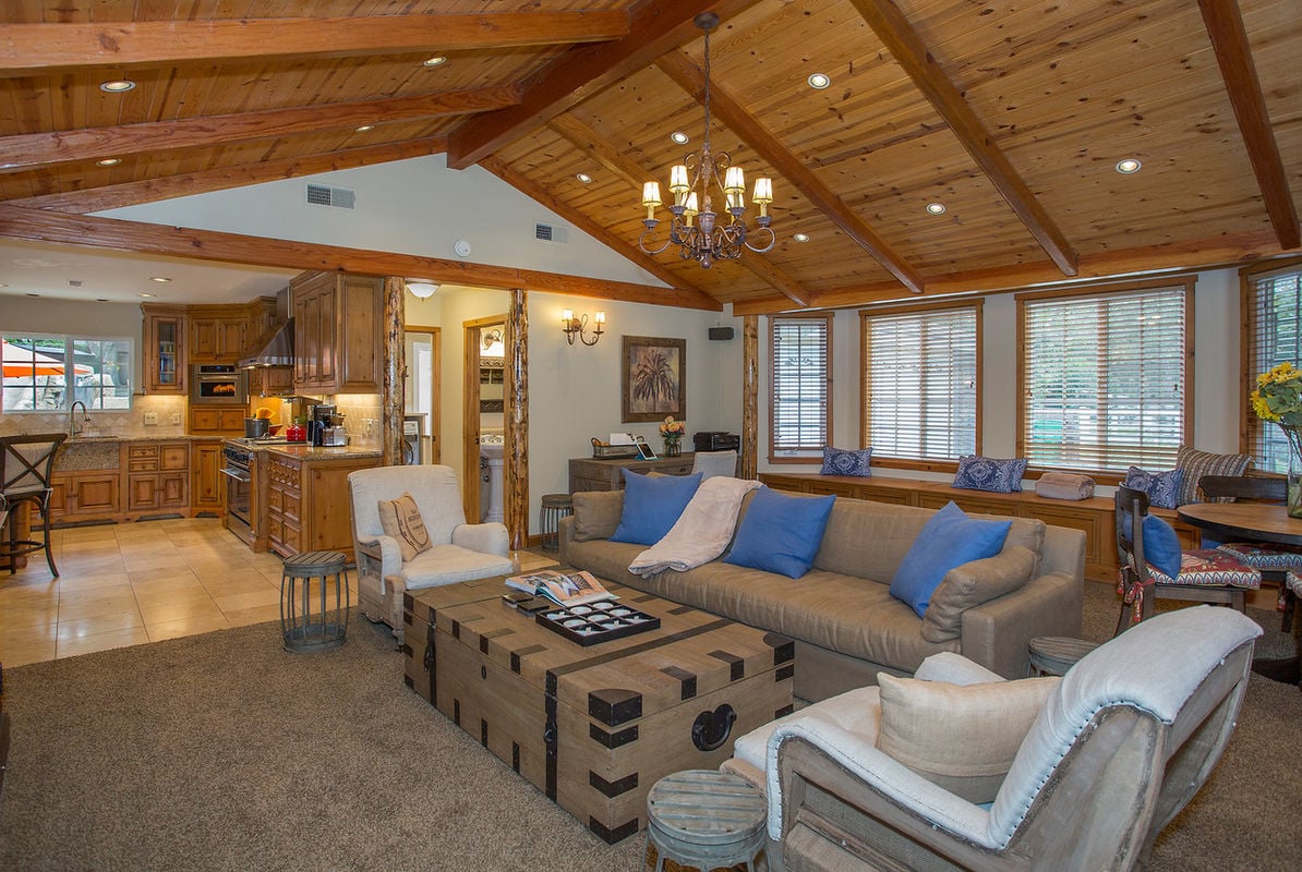 Soaring ceilings in the Family Room