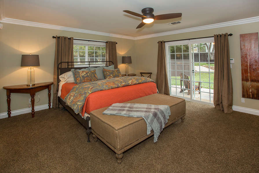 Master Bedroom with pool & yard access