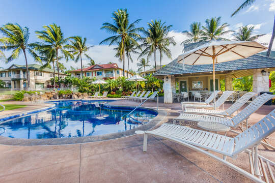 Relax at the Community Pool of Our Ko Olina Kai Golf Estate.
