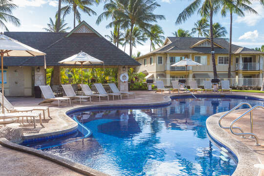 Relax at the Community Pool of the Kai Lani Resort.