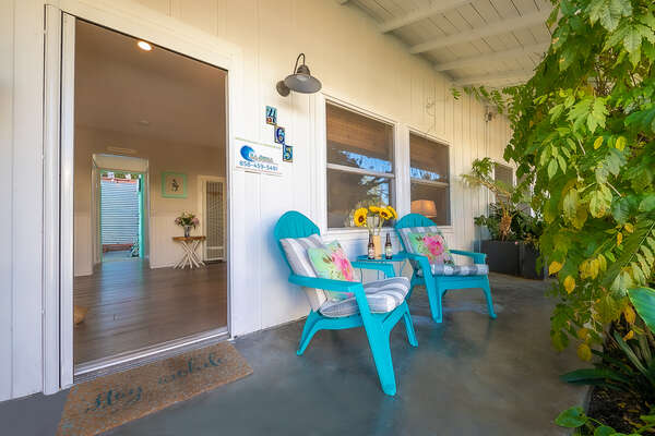 Relax on the front patio.