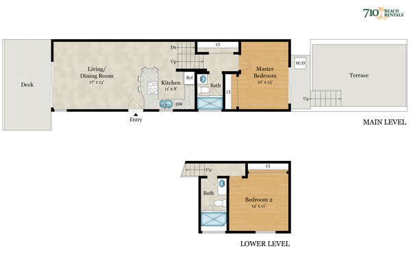 Floor Plan of this San Diego vacation home rental.