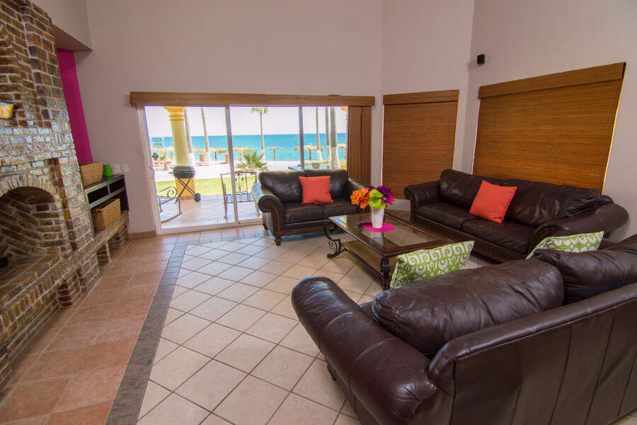 Lovely beachfront views from inside or out. Every corner of this villa is beautiful!