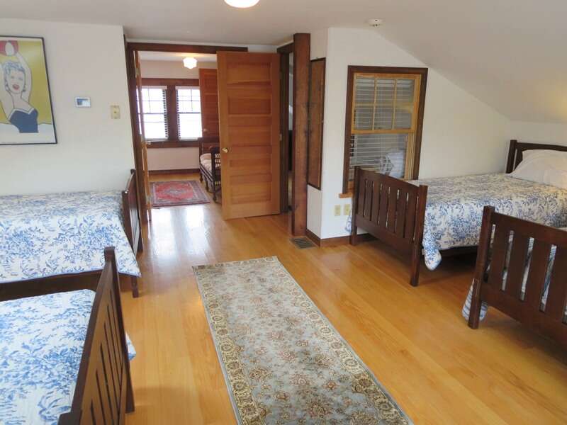 3rd floor  bedroom with 4 twins-  388 Main St-Chatham Cape Cod New England Vacation Rentals