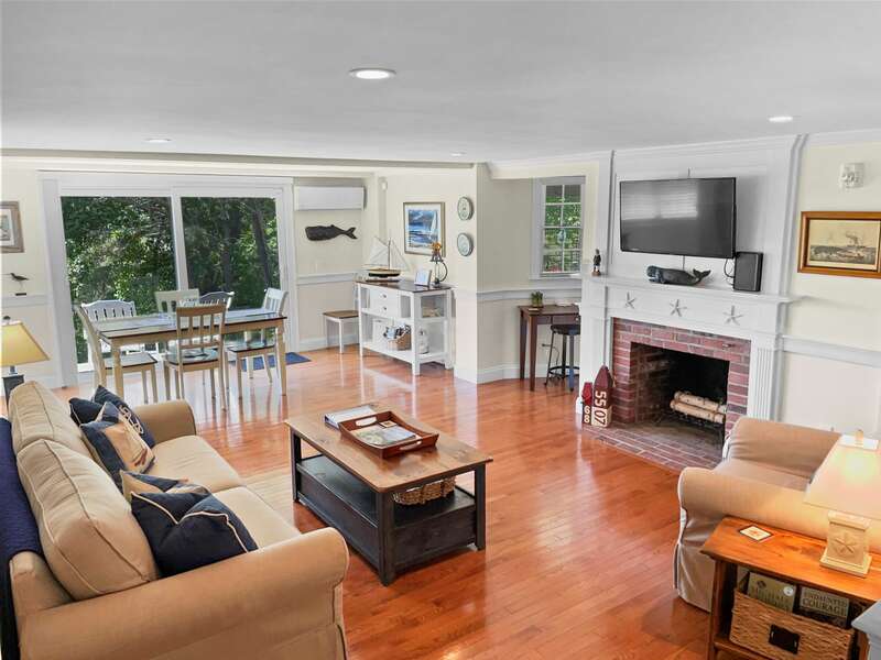 Open living area with flat screen TV and WIFI - 109 Misty Meadow Lane #1 Chatham Cape Cod New England Vacation Rentals