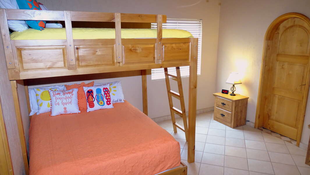 Guest Bedroom #2. New Queen over Queen Adult bunk beds!