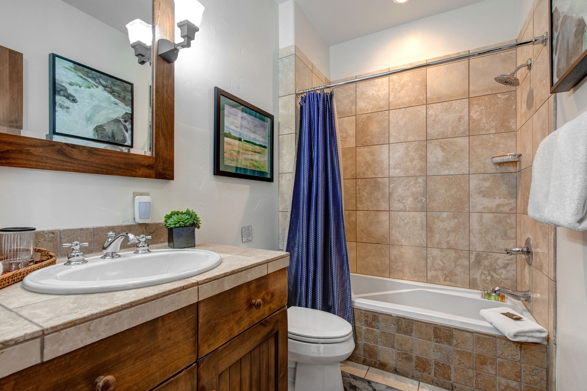 Bedroom 2 Private Bath with Tub and Shower