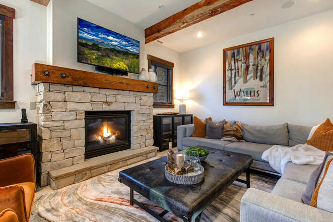 Lower Level Family Room with Cozy Seating, 55