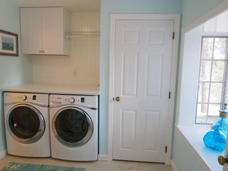 Washer Dryer room off living room on 1st floor (there is an extra refrigerator in this room ) - 93 Pine Ridge Road Chatham Cape Cod New England Vacation Rentals