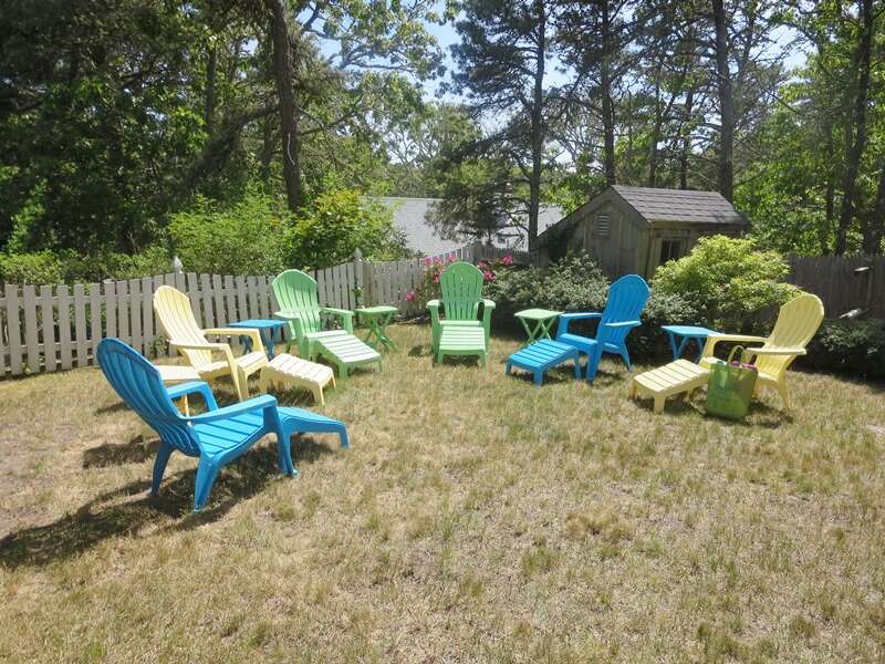 Plenty of outdoor seating in the back yard. - 93 Pine Ridge Road Chatham Cape Cod New England Vacation Rentals