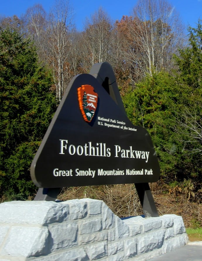 The brand spankin new Foothills Parkway has stunning views.