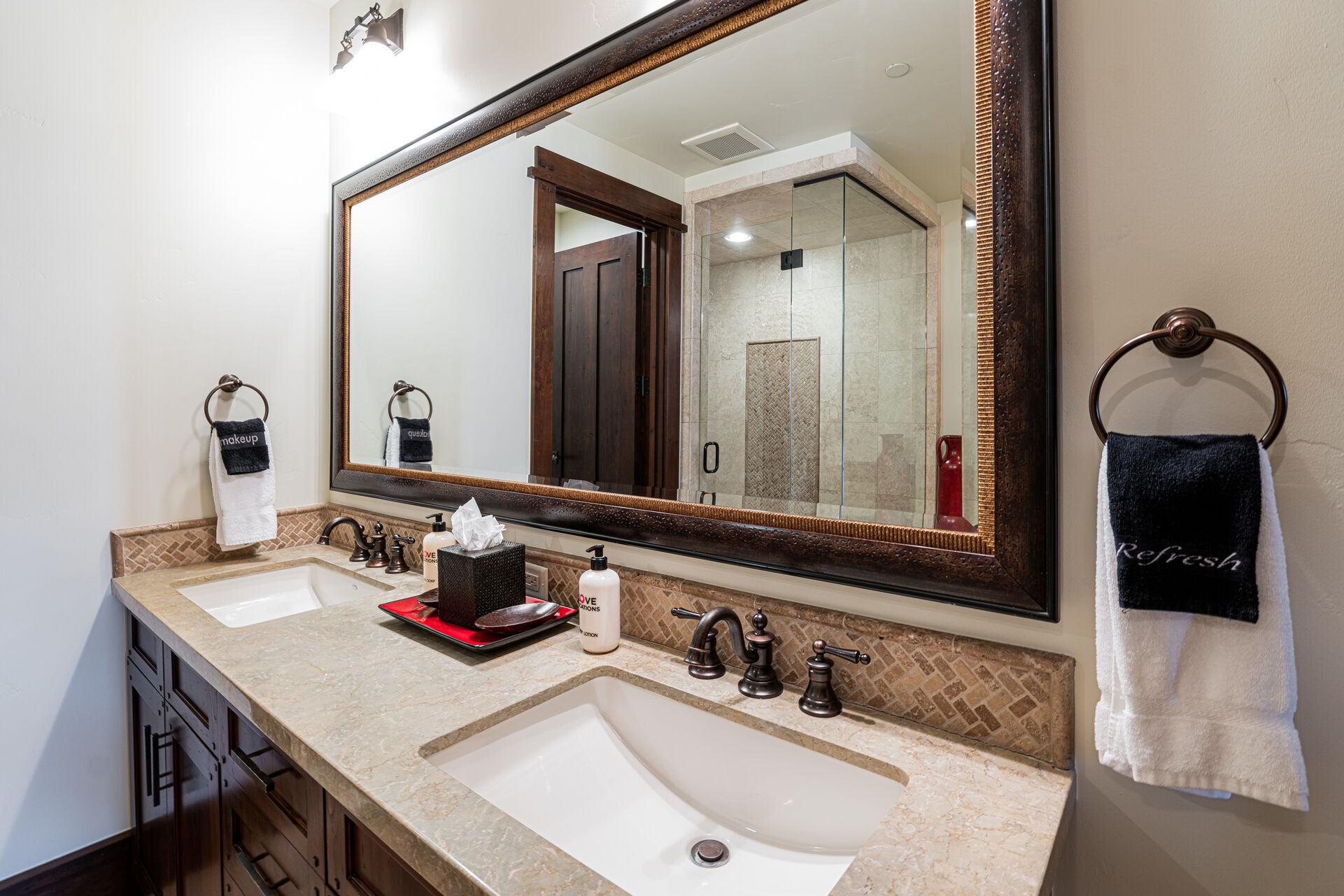 Master Bathroom with Two Sinks