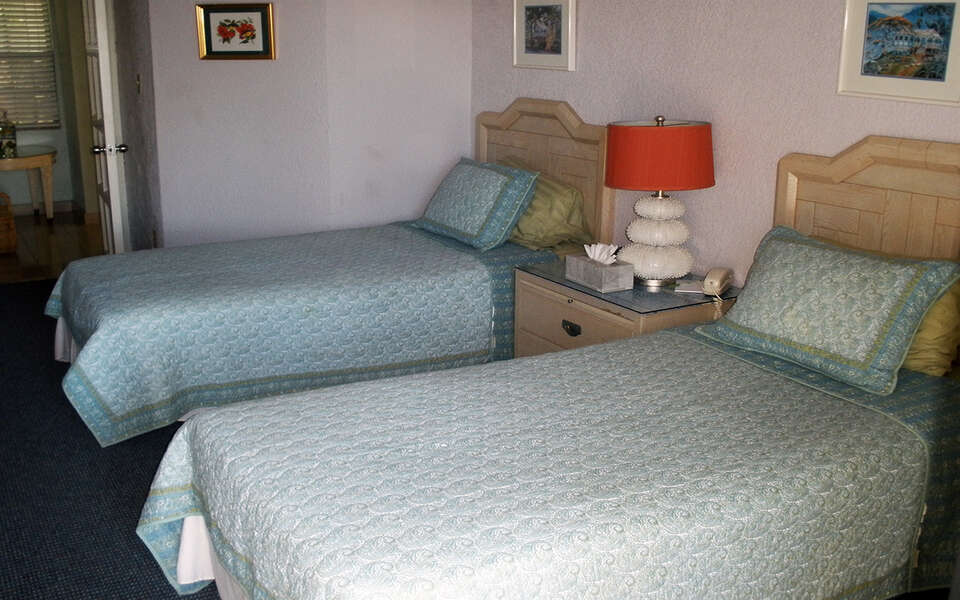 Double beds in large room